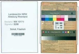 Entnazifizierung Friedrich Scholl , geb. 15.06.1889 (Kaufmaennischer Angestellter)