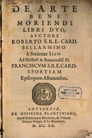 De arte bene moriendi : libri duo...
