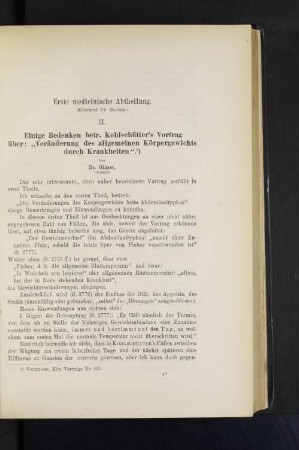 Erste medicinische Abtheilung.