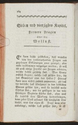 Sieben und vierzigstes Kapitel. Fernere Fragen über die Wollust.