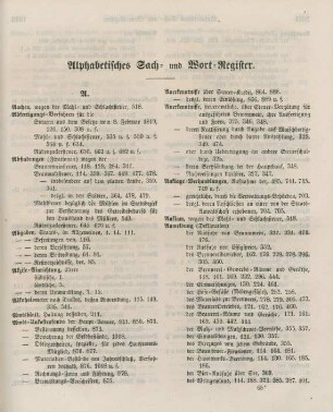 Alphabetisches Sach- und Wort-Register.