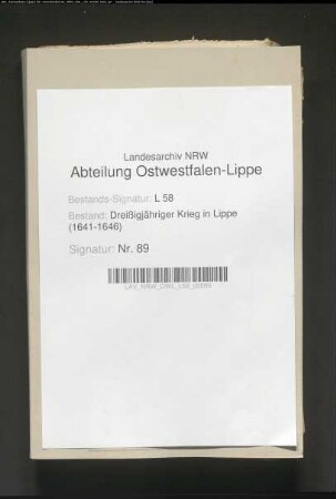 Drangsale des Amtes Varenholz