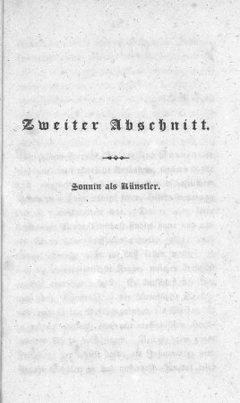 Zweiter Abschnitt. Sonnin als Künstler.