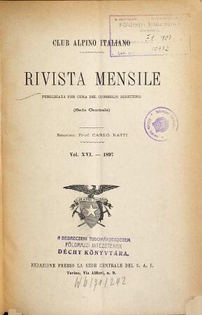 Rivista mensile. 16. 1897