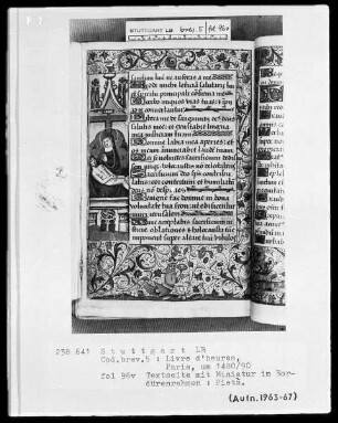 Lateinisches Stundenbuch (Livre d'heures) — Pietà, Folio 96verso