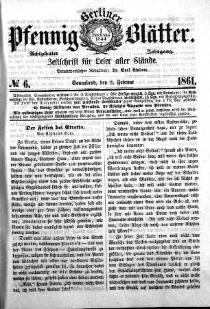 No. 6, Sonnabend, den 2. Februar