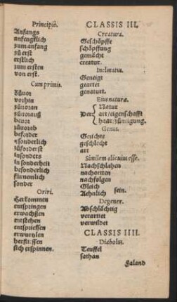 Classis III. Creatura.