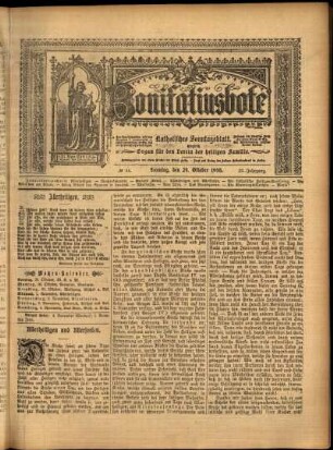 Erste Ausgabe vom Sonntag, den 29. Oktober 1905.