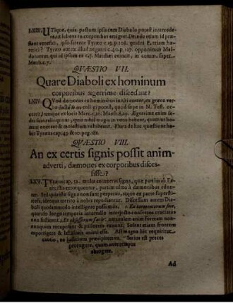 Quaestio VII. Quare Diaboli ex hominum corporibus aegerrime discedant?