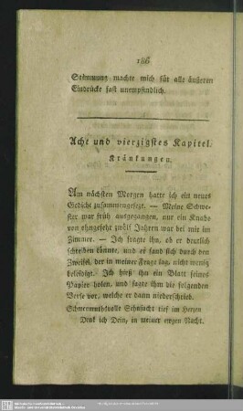 Acht und vierzigstes Kapitel. Kränkungen
