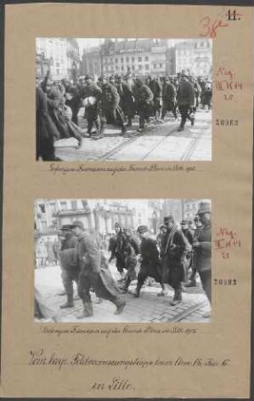 Gefangene Franzosen auf der Grande Place in Lille 1915