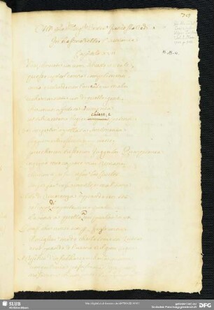 [Text 17, Kapitel 17:] All Eccellentissimo signor Dottor Francesco Redi In biasimo delle Cerimonie