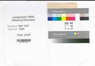 Entnazifizierung Josef Hopf , geb. 06.06.1911 (Assessor)