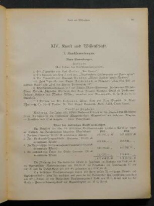 1. Kunstsammlungen.