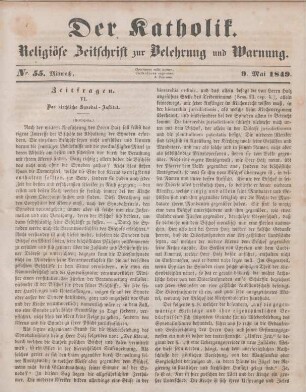 217-219 Zeitfragen : VI. Das kirchliche Synodal-Institut (Fortsetzung)