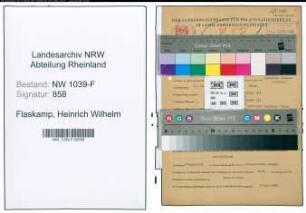 Entnazifizierung Heinrich Wilhelm Flaskamp , geb. 15.07.1909 (Studienrat)