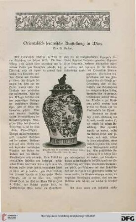 Orientalisch-keramische Ausstellung in Wien