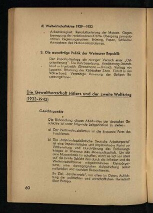 Die Gewaltherrschaft Hitlers und der zweite Weltkrieg (1933-1945)