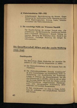 Die Gewaltherrschaft Hitlers und der zweite Weltkrieg (1933-1945)
