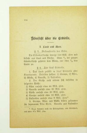Übersicht über die Erdteile
