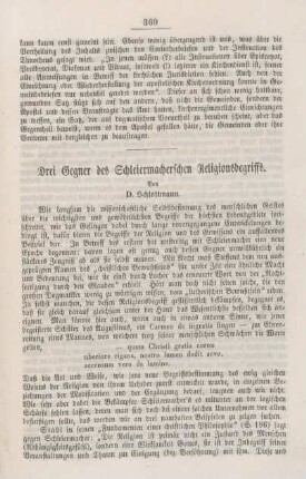 369-375 Drei Gegner des Schleiermacherschen Religionsbegriffs