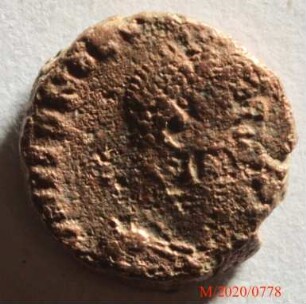 Römische Münze, Nominal Centenionalis, Prägeherr Honorius, Prägeort nicht bestimmbar, Original