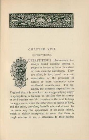 Chapter XVII. Superstitions