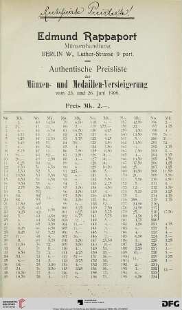 Preisliste