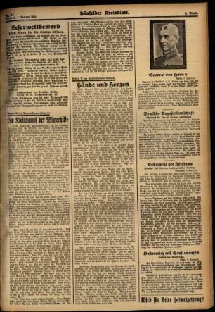 Zweite Ausgabe vom Mittwoch, den 07. Februar 1934.