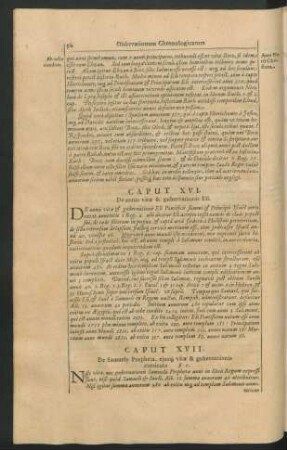 Caput XVII. De Samuele Propheta, eiusque vitae & gubernationis curriculo.