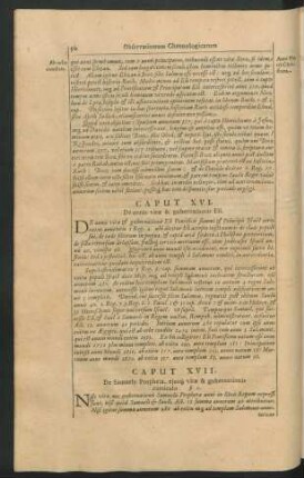 Caput XVII. De Samuele Propheta, eiusque vitae & gubernationis curriculo.