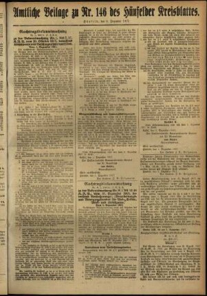 Zweite Ausgabe vom Donnerstag, den 06. Dezember 1917.
