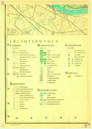 Leitplan der Stadt Düsseldorf, Grünflächen