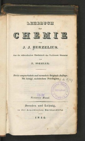 Bd. 9: Lehrbuch der Chemie