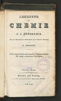 Bd. 9: Lehrbuch der Chemie