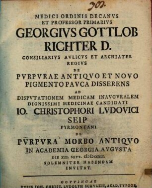 De purpurae antiquo et novo pigmento