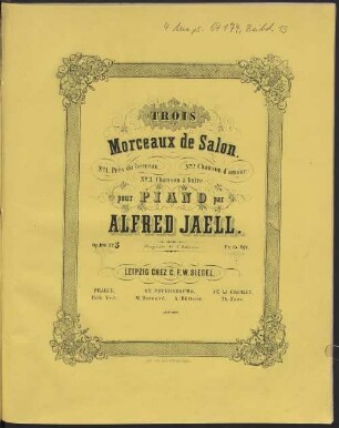 Trois morceaux de salon pour piano : op. 106, 3. Chanson à boire
