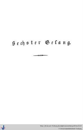Sechster Gesang
