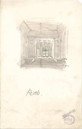 Pfann, Paul; Zeichnungen, Aquarelle, Skizzen - Rauminnenraum (Perspektive)
