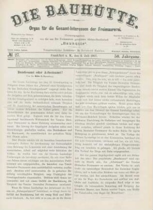 No. 27. Frankfurt a. M., den 6. Juli 1907. 50. Jahrgang.