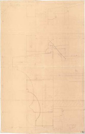 Fischer, Theodor; München - Westend; Wohnblock Leonhard Moll - Block III Ganghoferstrasse - Eingang (Schnitte)
