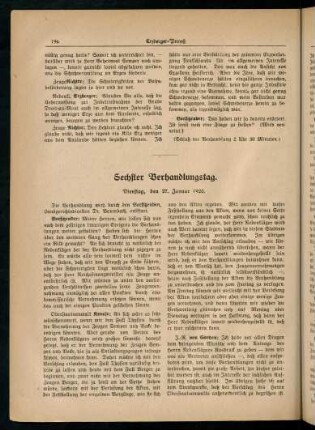 196-200, Sechster Verhandlungstag: 27.1.1920