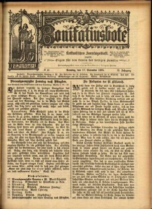 Ausgabe vom Sonntag, den 17. November 1895.