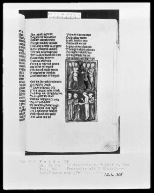 Rudolf von Ems, Weltchronik — ---, Folio 202rectoMiniatur