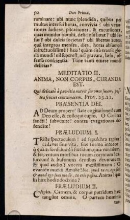 50-56, Diei Primae Meditatio II