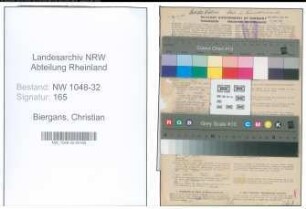 Entnazifizierung Christian Biergans , geb. 13.06.1906 (Angestellter)