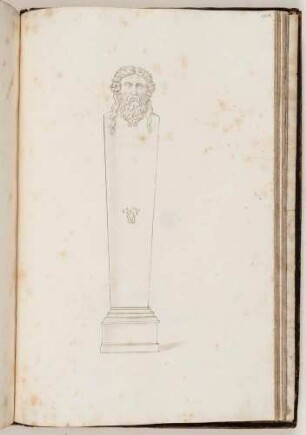 Bildnisherme eines bärtigen Mannes, in: Imperatorum romanorum ac eorum coniugum liberorum [...] Tomus primus, Nr. 170