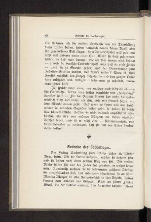 Gedenke des Sabbattages.