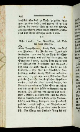 XX. Richard verliert seine Gemahlinn, und Walter seine Geliebte.