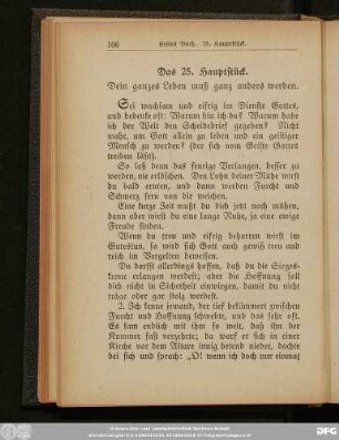 Das 25. Hauptstück. Dein ganzes Leben muß ganz anders werden.